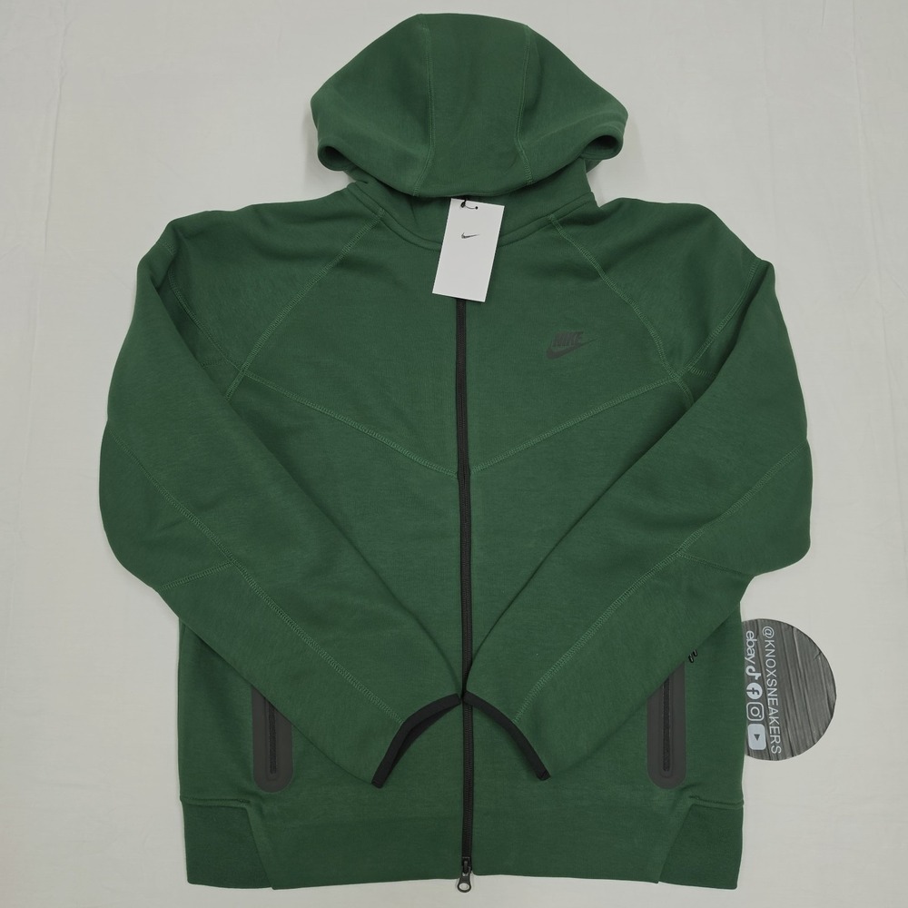 Nike Tech Fleece Full-Zip Hoodie Green FQ1883-341 Men's Size Large